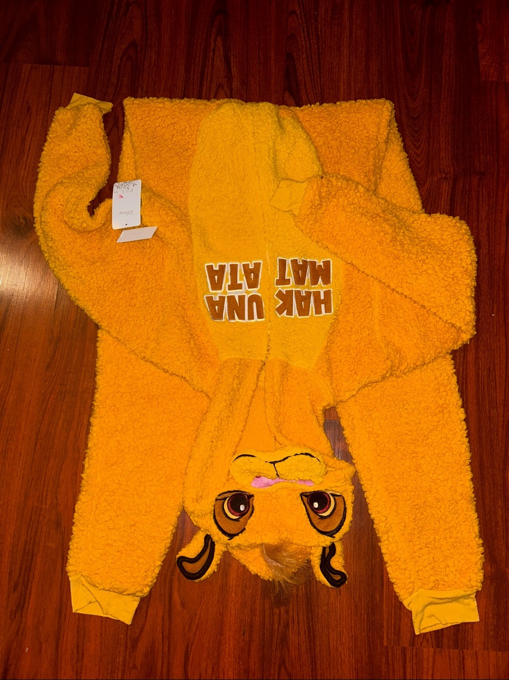 Disney The Lion King "Hakuna Matata" Simba Sherpa Onesie Suit sz L - Picture 11 of 14